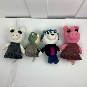 Lot Of 4 Piggy Plushies Willow Zompiggy Roblox